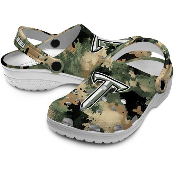 personalized troy trojans camouflage craze clog high quality