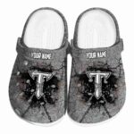 personalized troy trojans cracked ground texture clog best selling