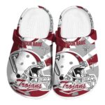 personalized troy trojans football helmet clog best selling