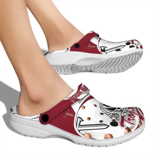 personalized troy trojans football helmet clog fashion forward