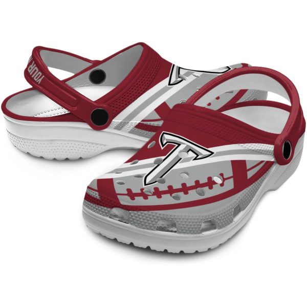 personalized troy trojans football motif clog high quality