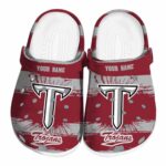 personalized troy trojans paint splatter graphics clog best selling