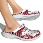 personalized troy trojans zigzag paint burst clog best selling