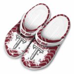 personalized troy trojans zigzag paint burst clog best selling