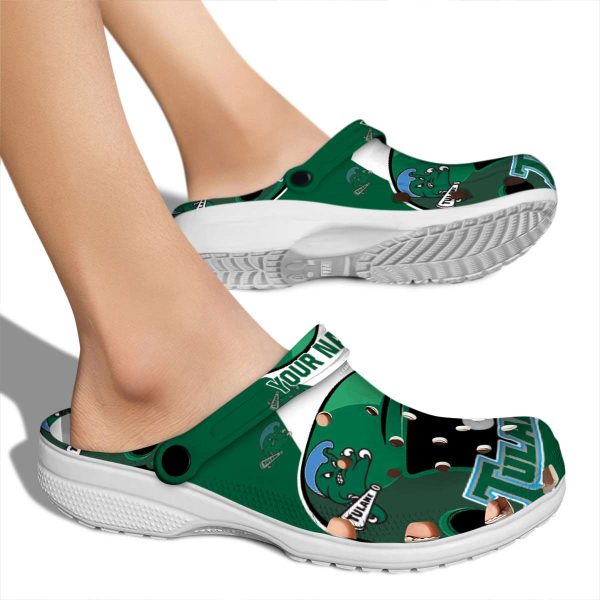 personalized tulane green wave baseball helmet clog fashion forward