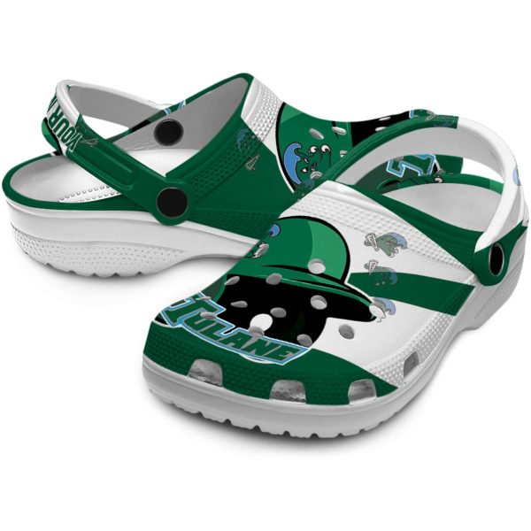 personalized tulane green wave baseball helmet clog high quality