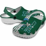 personalized tulane green wave contrasting stripes clog best selling