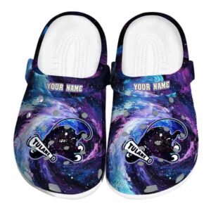 personalized tulane green wave galaxy swirl clog best selling
