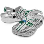 personalized tulane green wave pinstripe pattern clog best selling