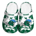 personalized tulane green wave splatter pattern clog best selling