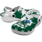 personalized tulane green wave splatter pattern clog best selling