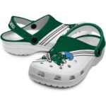 personalized tulane green wave striped accents clog best selling