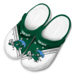 personalized tulane green wave striped accents clog best selling