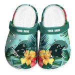 personalized tulane green wave tropical vibes clog best selling