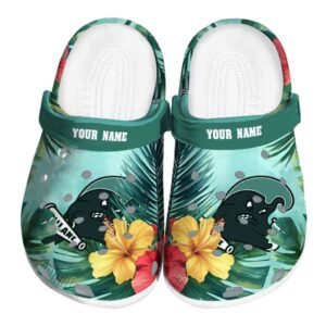 personalized tulane green wave tropical vibes clog best selling
