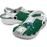 personalized tulane green wave vertical stripes clog best selling