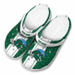 personalized tulane green wave vertical stripes clog best selling