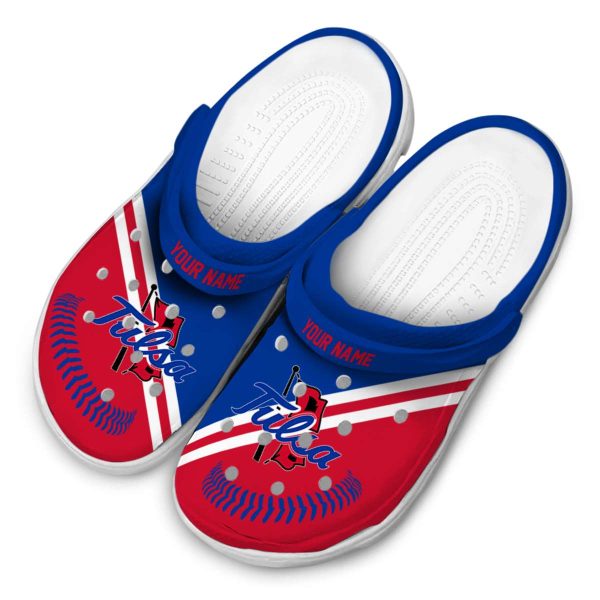 personalized tulsa golden hurricane baseball motif clog latest model