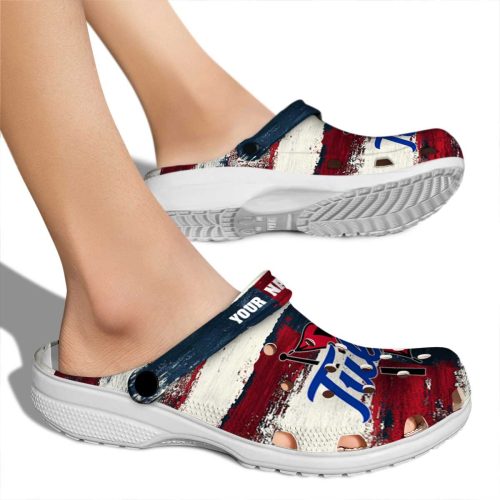 personalized tulsa golden hurricane patriotic stripes clog fashion forward