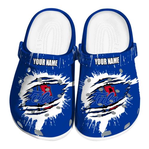 personalized tulsa golden hurricane splash motif background clog best selling
