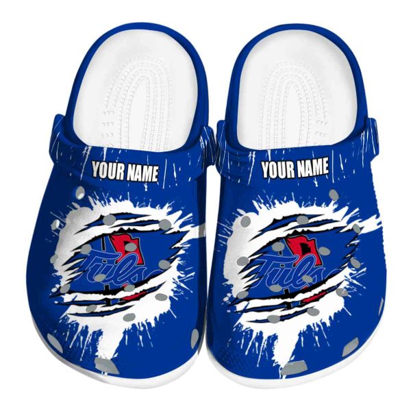 personalized tulsa golden hurricane splash motif background clog best selling