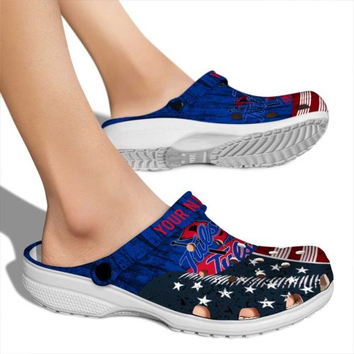 personalized tulsa golden hurricane star spangled side pattern clog fashion forward