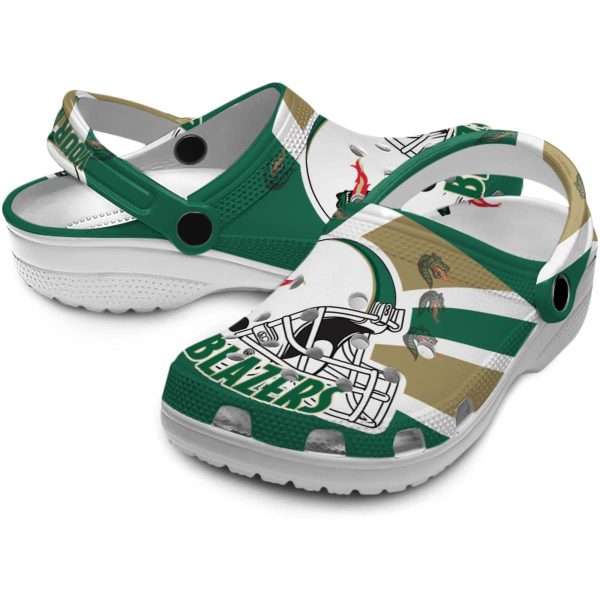 personalized uab blazers football helmet clog high quality
