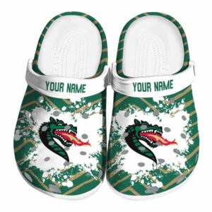 personalized uab blazers zigzag paint burst clog best selling