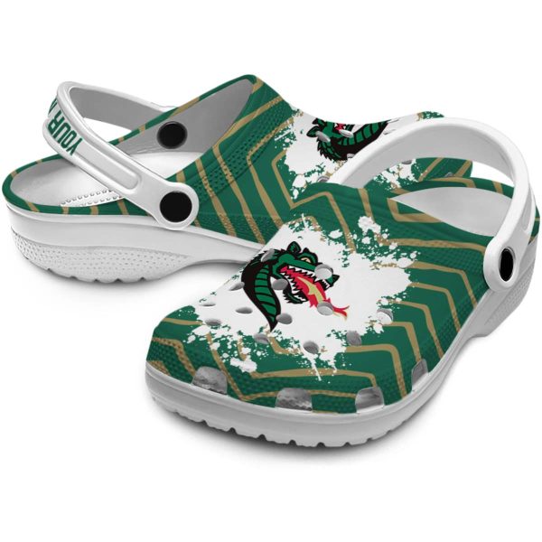 personalized uab blazers zigzag paint burst clog high quality
