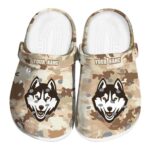 personalized uconn huskies desert camo clog best selling
