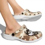 personalized uconn huskies desert camo clog best selling