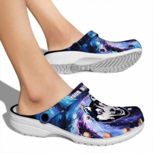 personalized uconn huskies galaxy swirl clog fashion forward