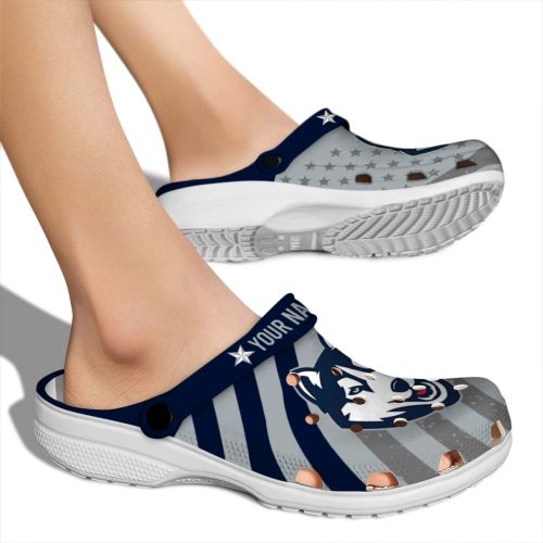 personalized uconn huskies star spangled graphic clog fashion forward