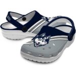 personalized uconn huskies striped accents clog best selling