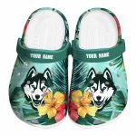 personalized uconn huskies tropical vibes clog best selling