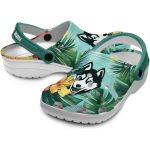 personalized uconn huskies tropical vibes clog best selling