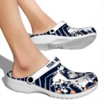 personalized uconn huskies zigzag paint burst clog best selling