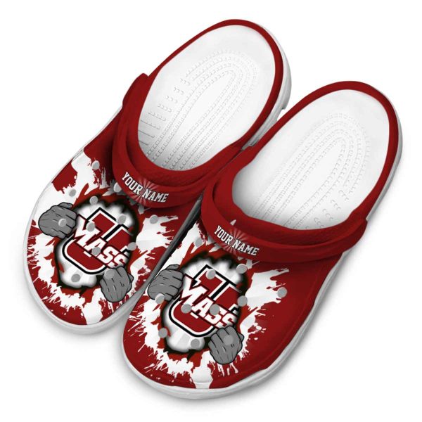 personalized umass minutemen gripping hand clog latest model