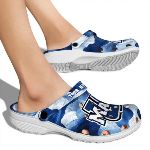 personalized umass minutemen ocean waves clog fashion forward