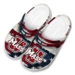 personalized umass minutemen patriotic stripes clog best selling