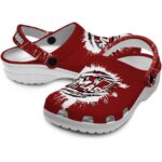 personalized umass minutemen splash motif background clog best selling