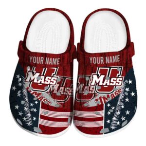 personalized umass minutemen star spangled side pattern clog best selling