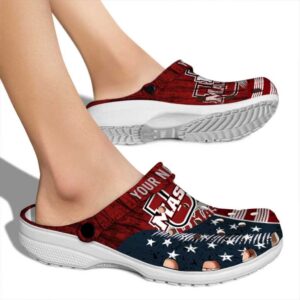 personalized umass minutemen star spangled side pattern clog fashion forward