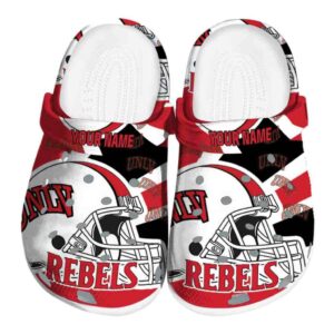 personalized unlv rebels football helmet clog best selling