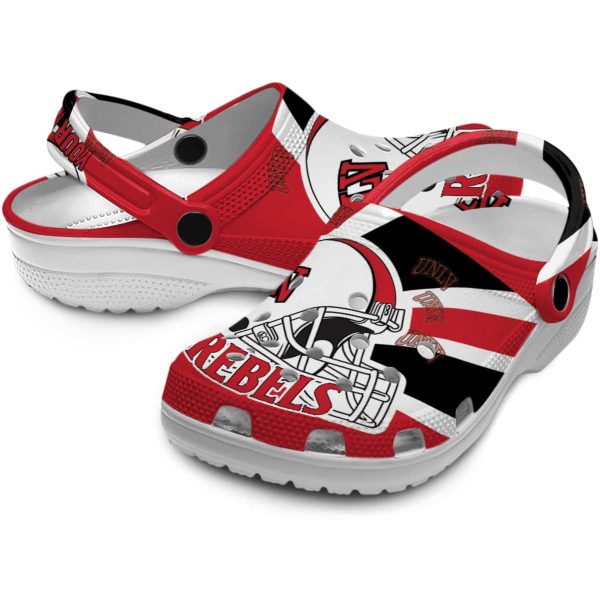 personalized unlv rebels football helmet clog high quality