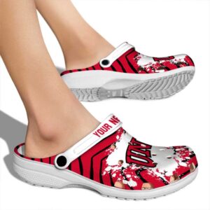 personalized unlv rebels zigzag paint burst clog fashion forward