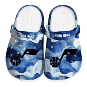 personalized utah jazz ocean waves clog best selling