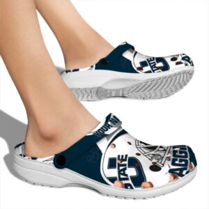 personalized utah state aggies football helmet clog fashion forward