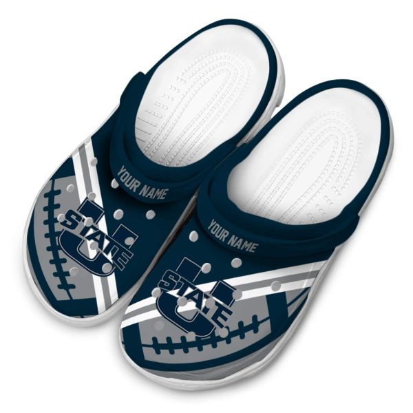 personalized utah state aggies football motif clog latest model