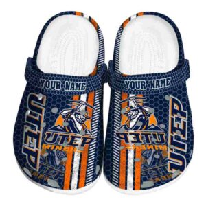 personalized utep miners contrasting stripes clog best selling